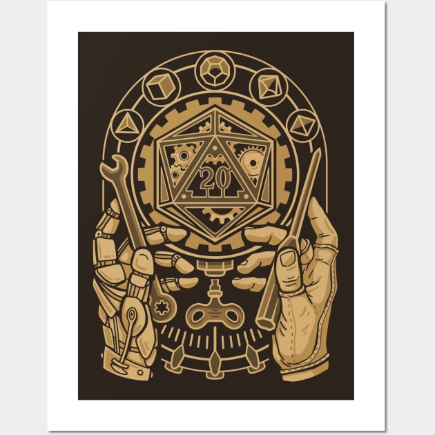 Clockwork D20 Wall Art by MaratusFunk